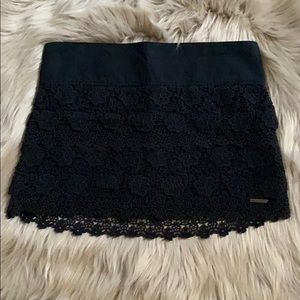 Never worn Abercrombie navy lace mini skirt